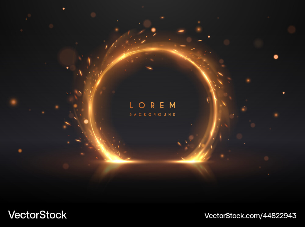 Abstract circle light motion effect with sparks Abstract circle light motion effect with sparks vector image