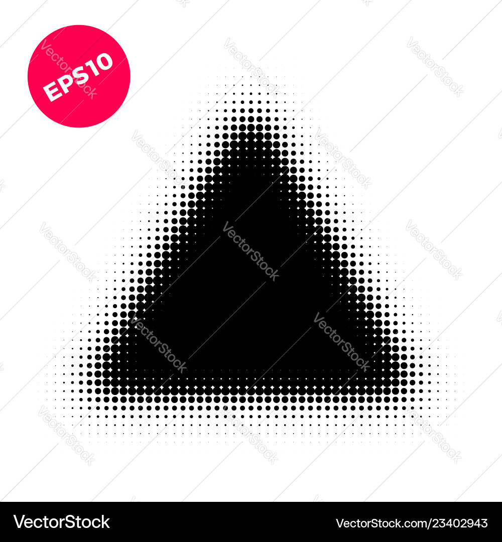 Abstract Halftone Triangle vector image