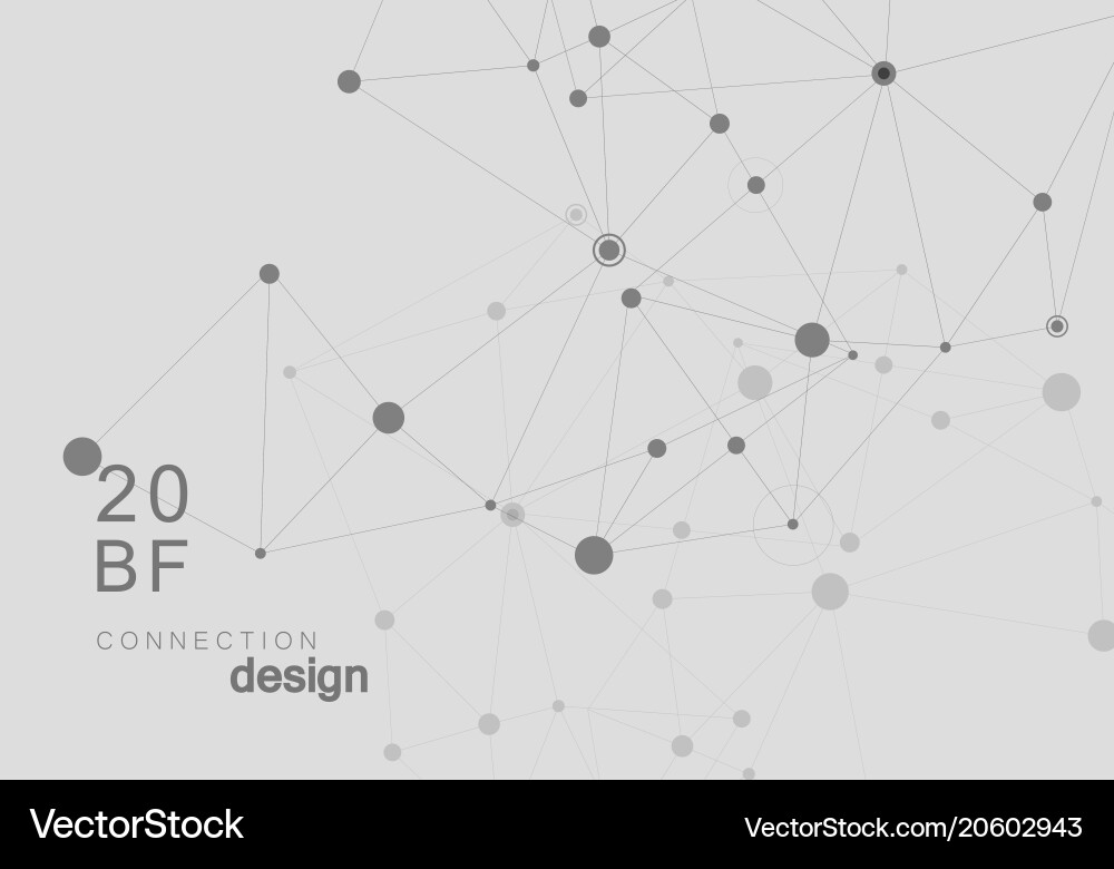 Abstract polygonal connecting connection science vector image