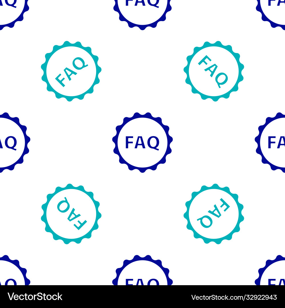 Blue label with text faq information icon isolated Blue label with text faq information icon isolated vector image