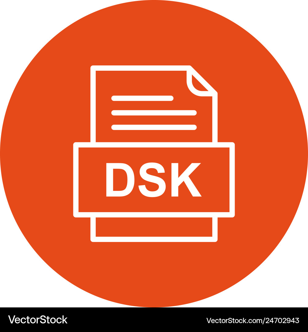 Dsk file document icon Vector Image