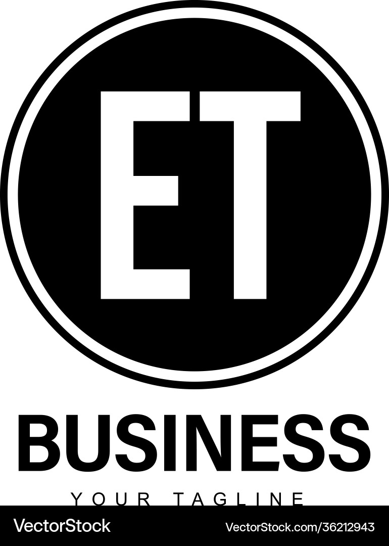 Et initial a logo design with abstract style Et initial a logo design with abstract style vector image