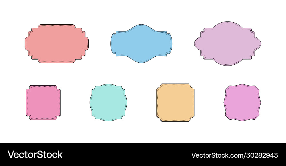 Frames for text Vector Image
