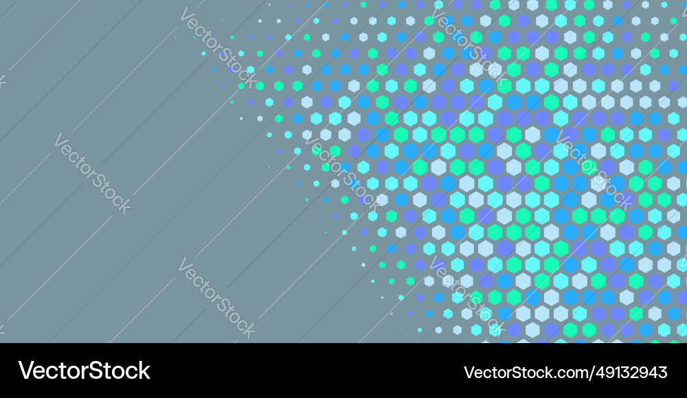 Geometric abstract hexagon multi color background Vector Image