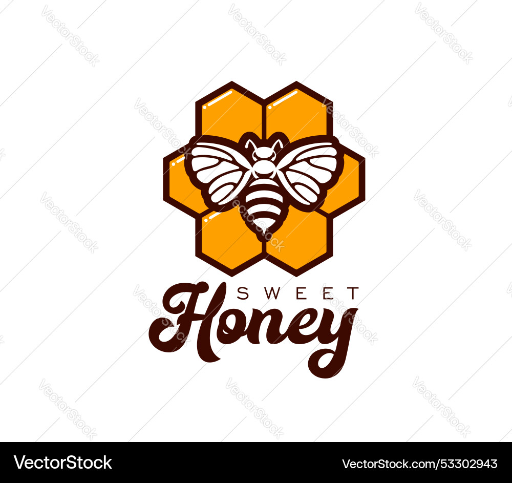 Honey bee icon beekeeping apiary product package Honey bee icon beekeeping apiary product package vector image