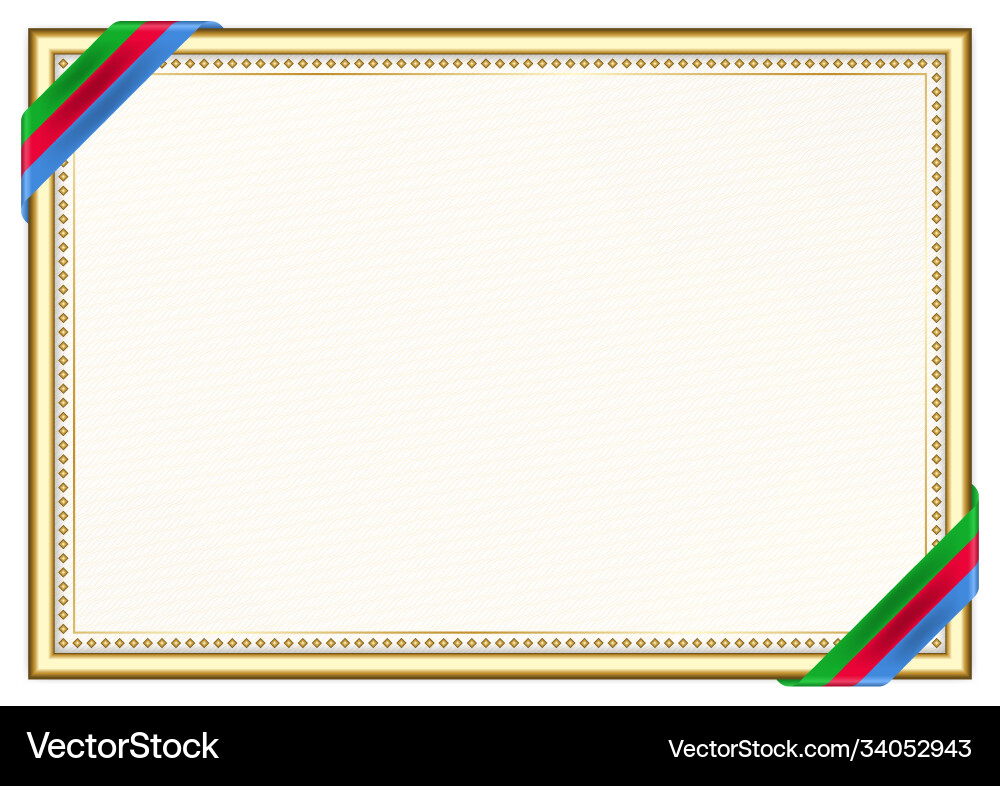 Horizontal frame and border with eritrea flag Vector Image