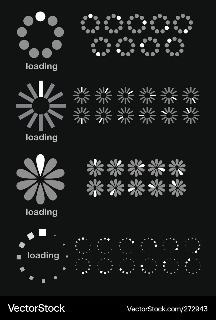 Loading Symbols Set vector image