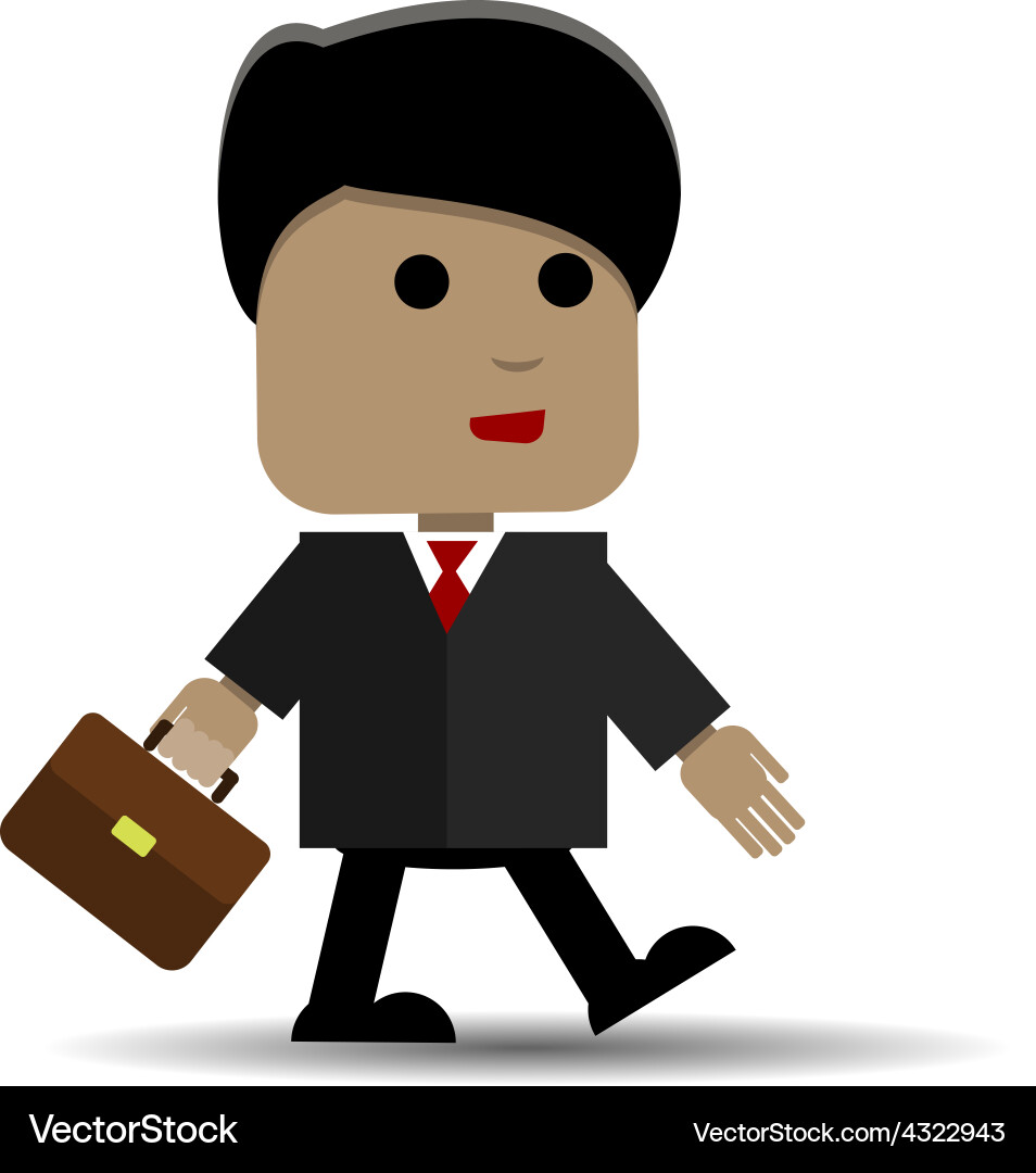 Man with a briefcase vector image