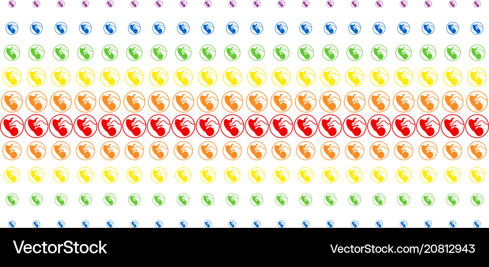 Prenatal shape halftone spectral array Vector Image