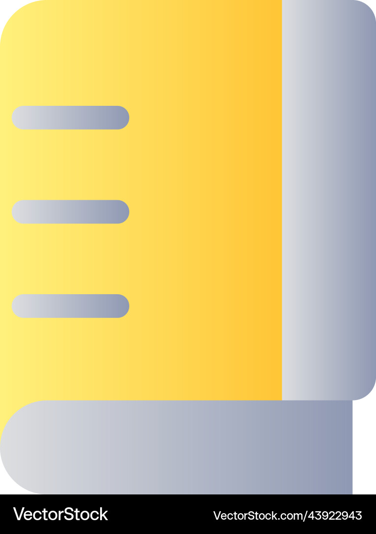 School notebook flat gradient two-color ui icon School notebook flat gradient two-color ui icon vector image