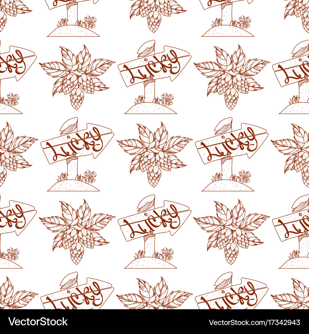 Seamless pattern with a wooden pointer vector image