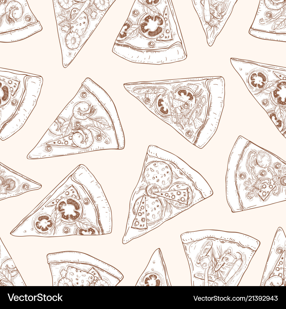 Seamless pattern with slices of delicious Seamless pattern with slices of delicious Vector Image