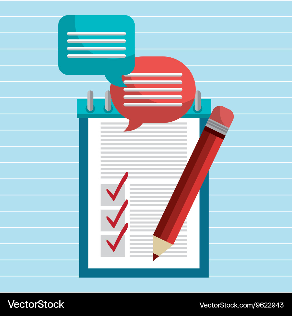 Speech bubbles with checklist isolated icon vector image