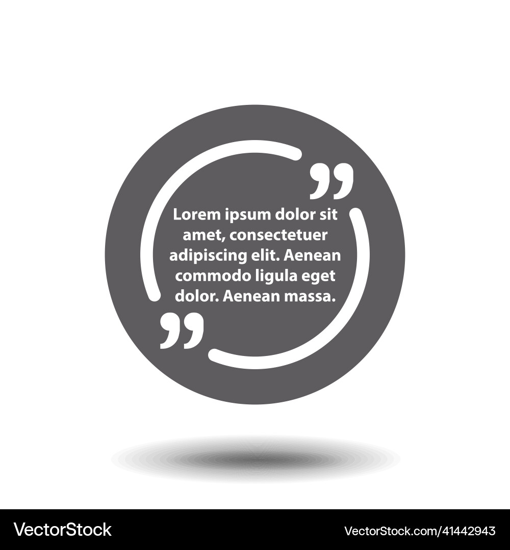Text quote frame simple for graphic and web vector image