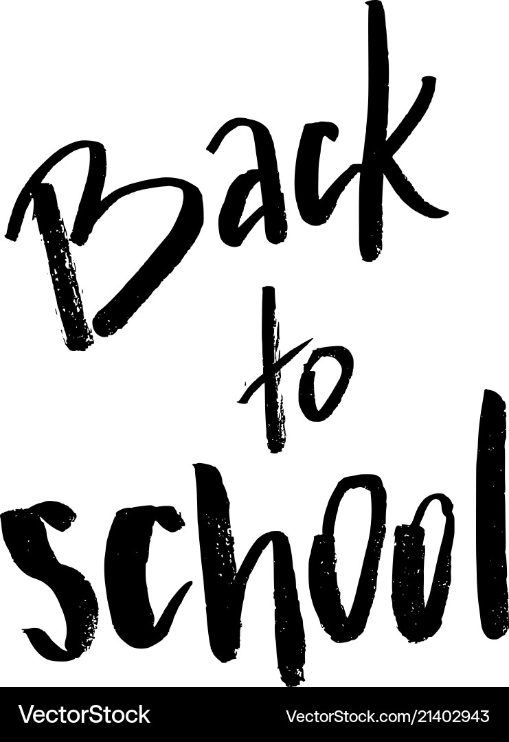 Welcome back to school lettering text logo Welcome back to school lettering text logo vector image