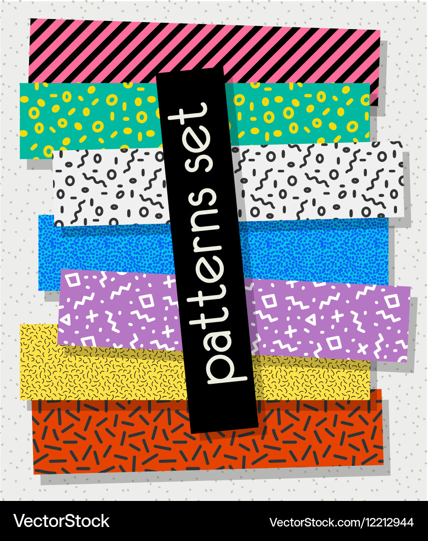 Abstract geometric design seamless patterns vector image