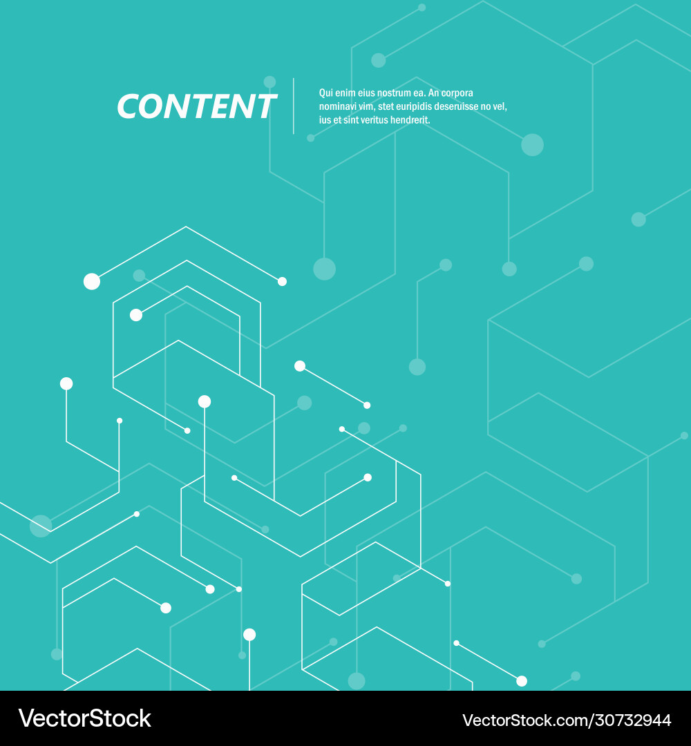 Abstract Hexagon Connection Pattern vector image