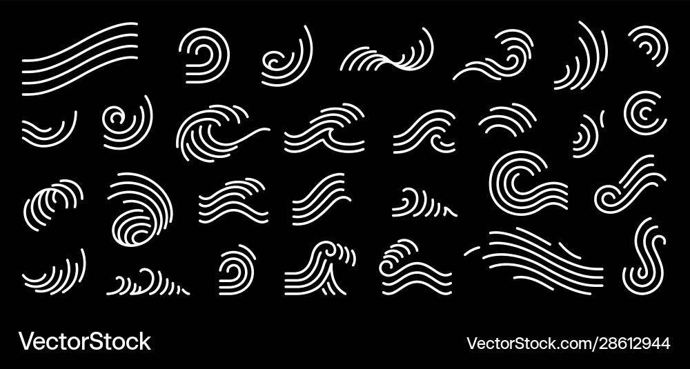 Abstract Line Wave Pattern vector image