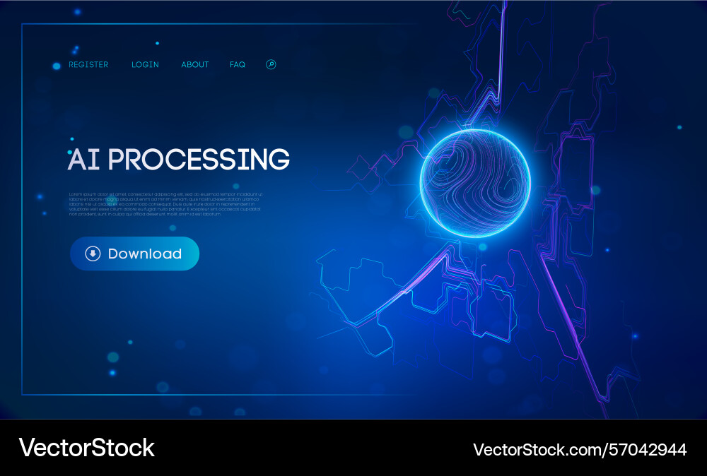 Ai automation and process optimization business Ai automation and process optimization business Vector Image