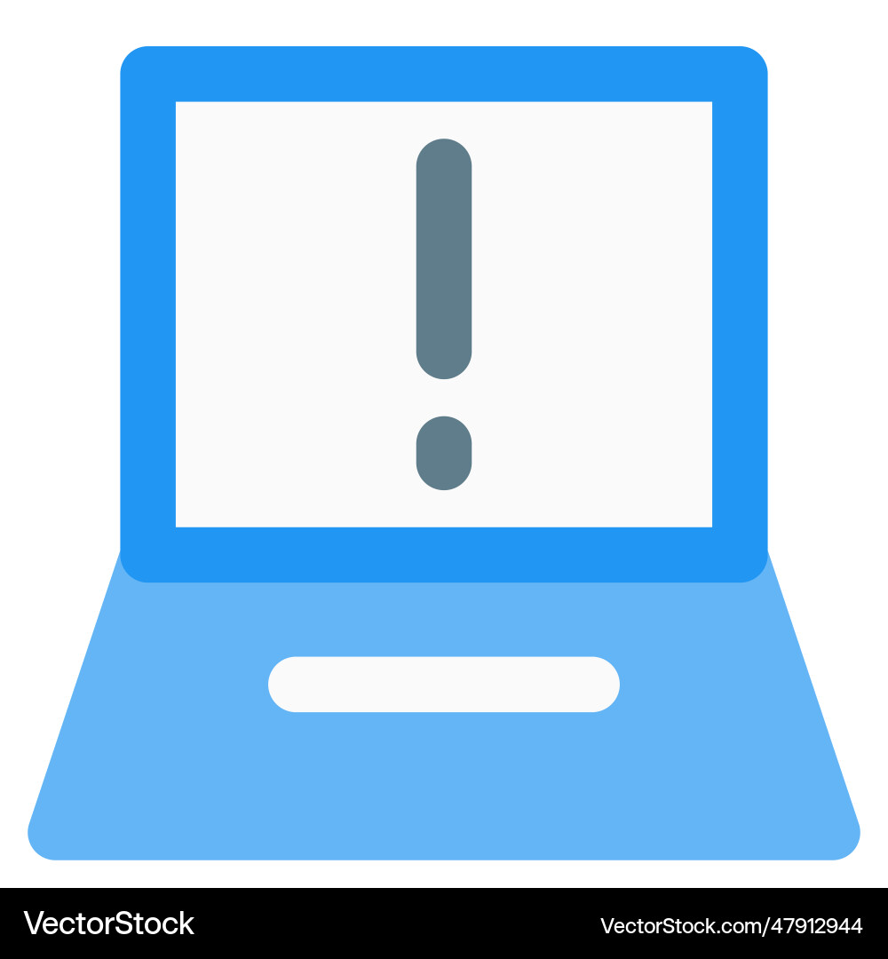 Alert or warning message generated by the system vector image