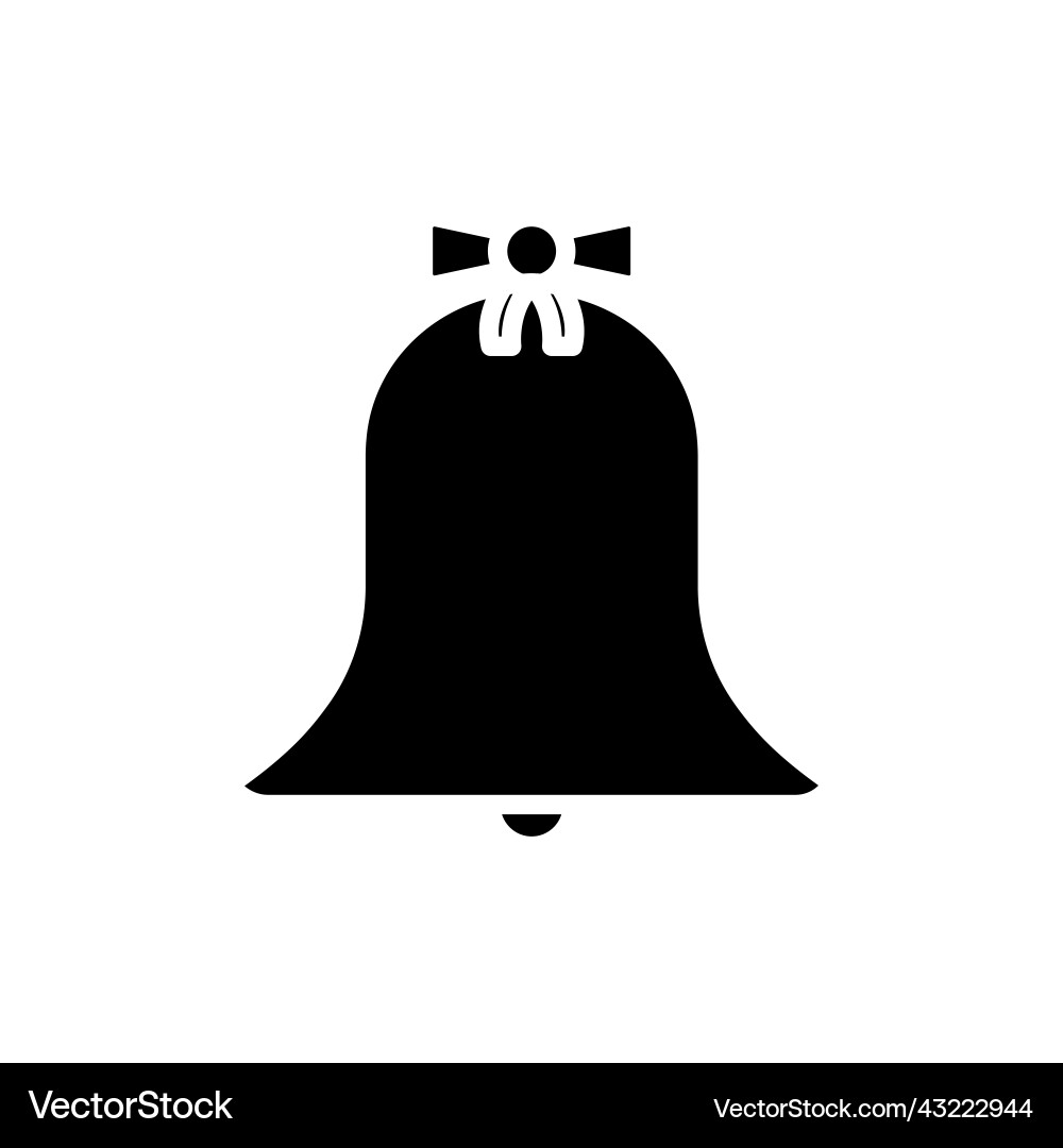 Bell icon with ribbon related to wedding Vector Image