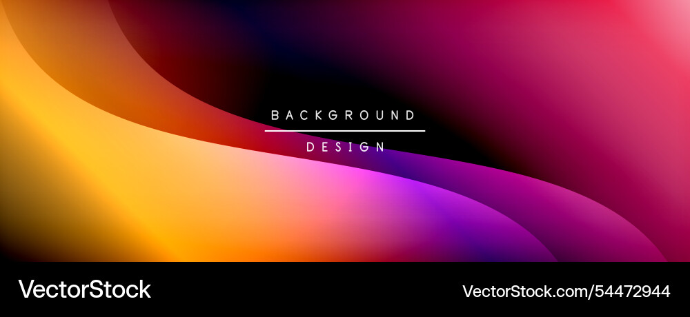 Bright rainbow style color gradient with curve Bright rainbow style color gradient with curve Vector Image