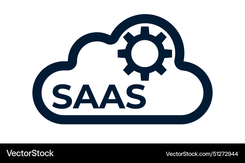 Cloud data sync update icon saas vector image