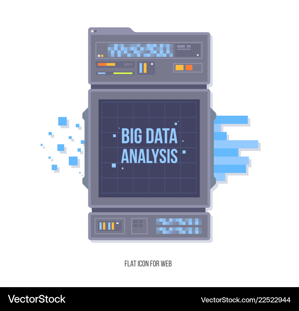 Data Analytics & Machine Learning vector image