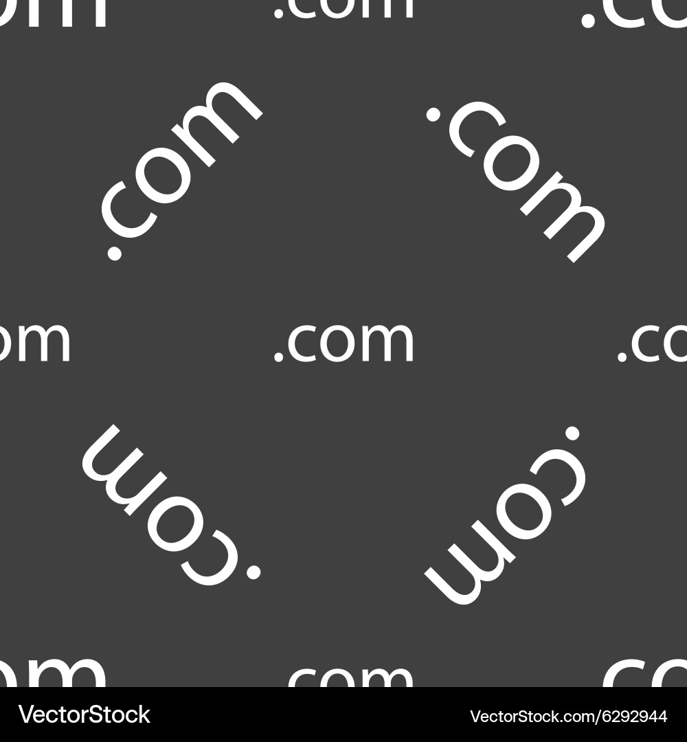 Domain com sign icon top-level internet vector image