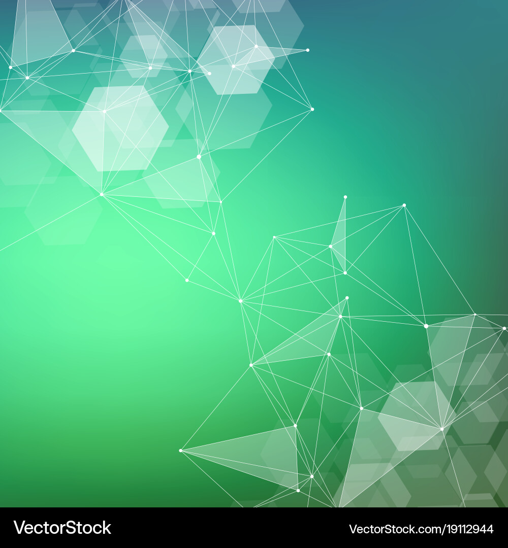 Geometric abstract background with connected line Vector Image