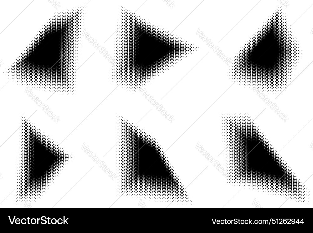 Halftone triangle pattern reprographic technique vector image