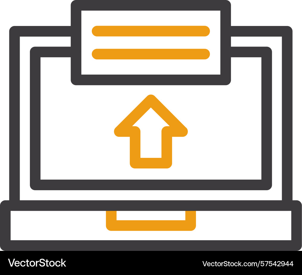 Laptop with apply now button two color icon Vector Image