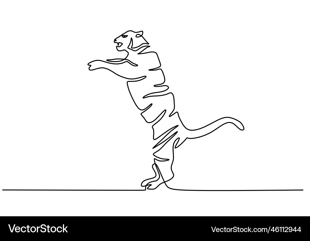 One continuous single line hand drawing Vector Image