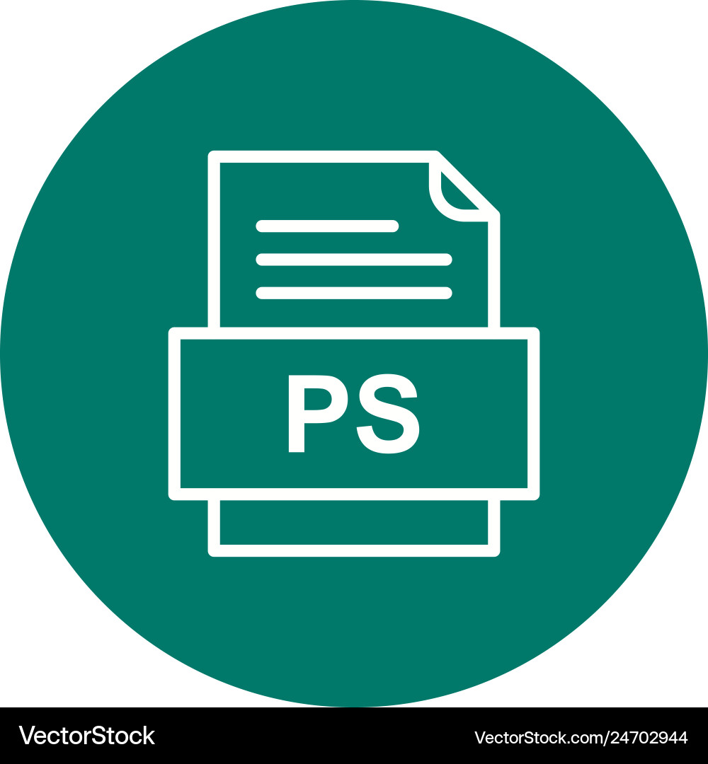 Ps file document icon vector image