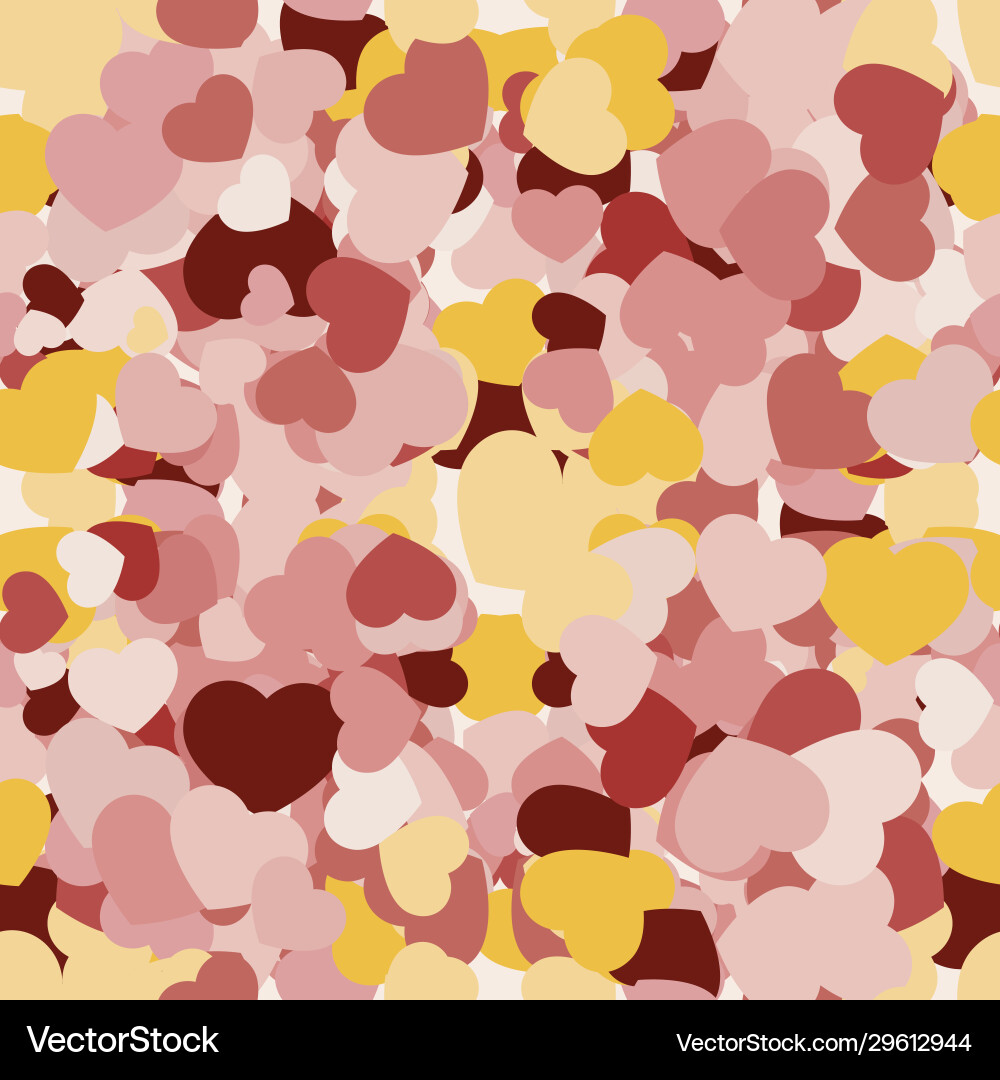 Seamless pattern with abstract hearts on a light Vector Image