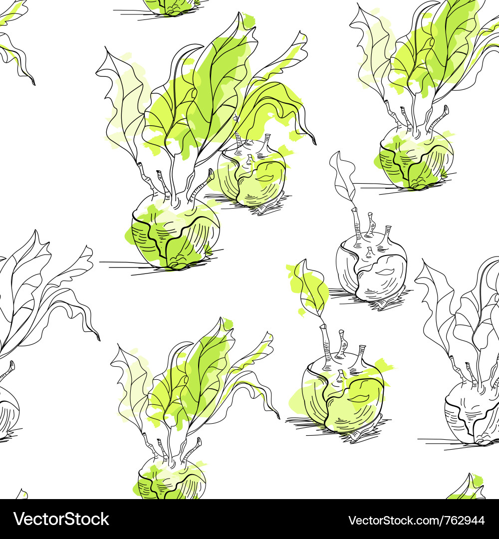 Seamless pattern with celery vector image