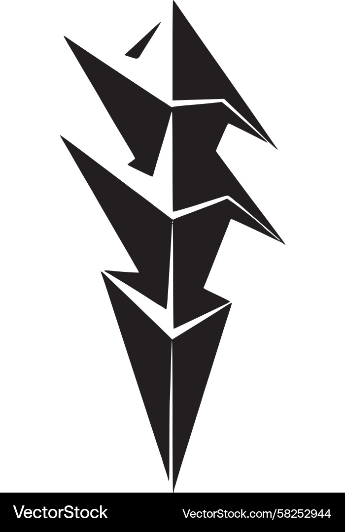 Sharp Angular Ascent Vector Image