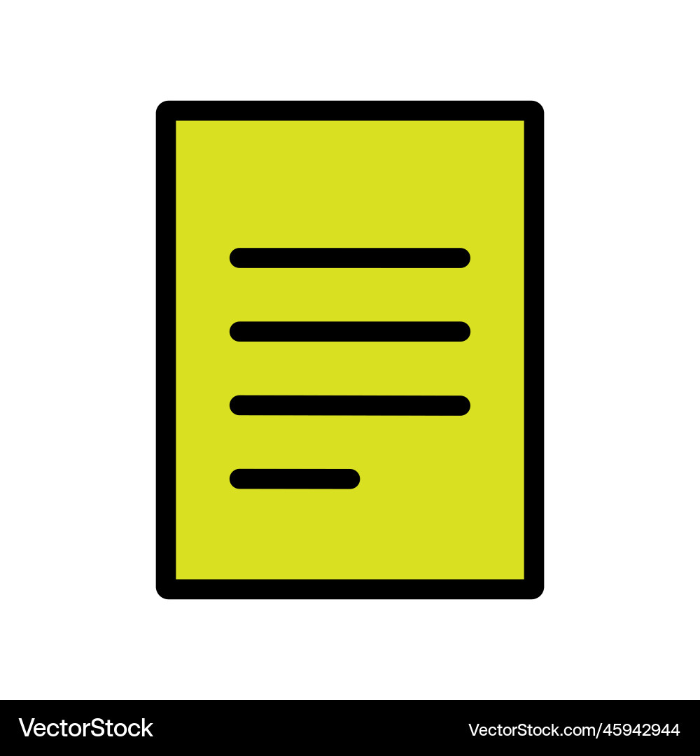 Text file icon line isolated on white background Text file icon line isolated on white background Vector Image