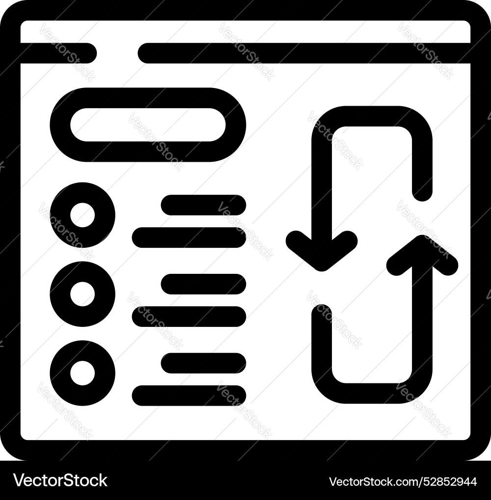 Website showing concept of data synchronization Website showing concept of data synchronization vector image