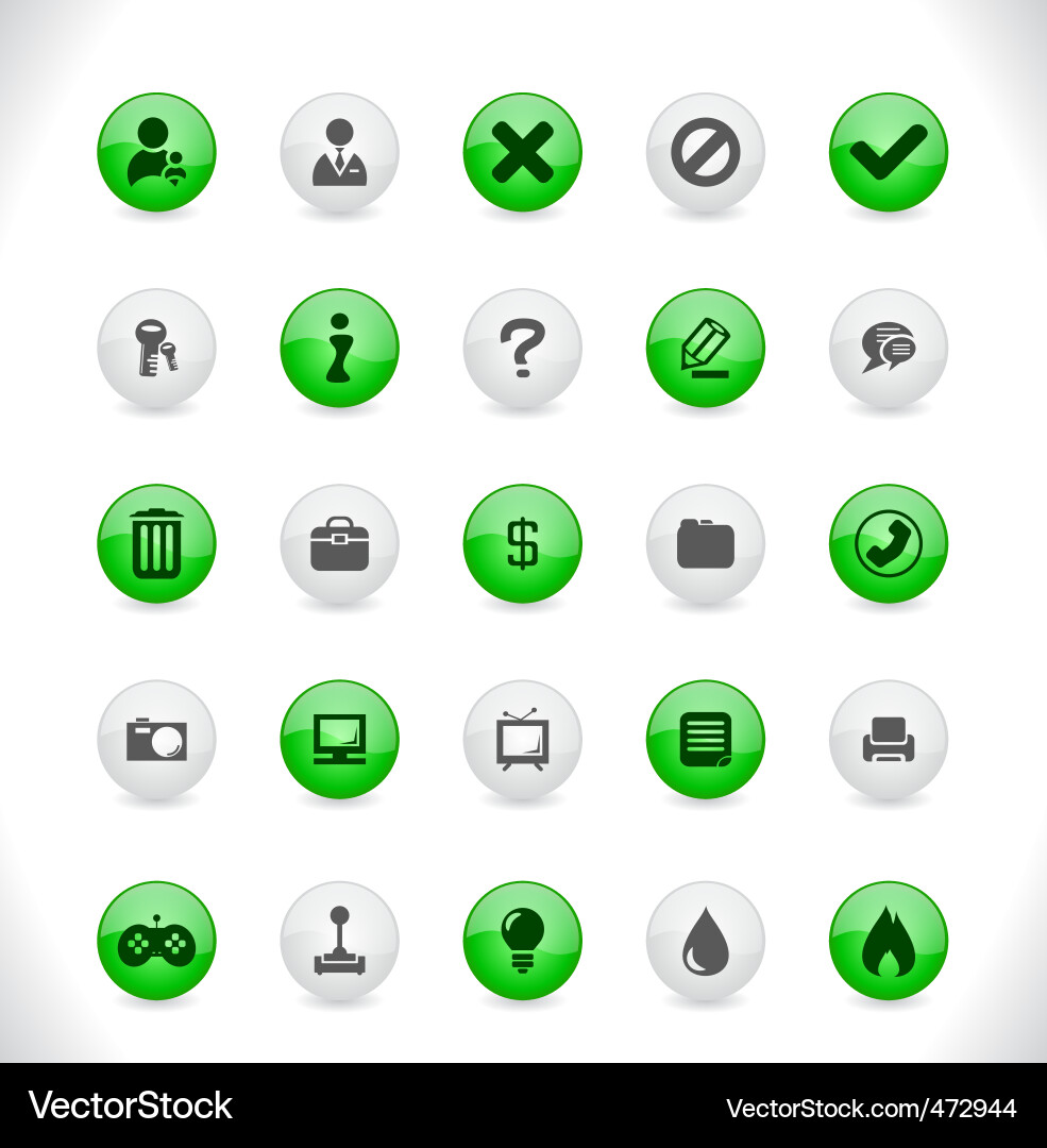 Website template buttons vector image