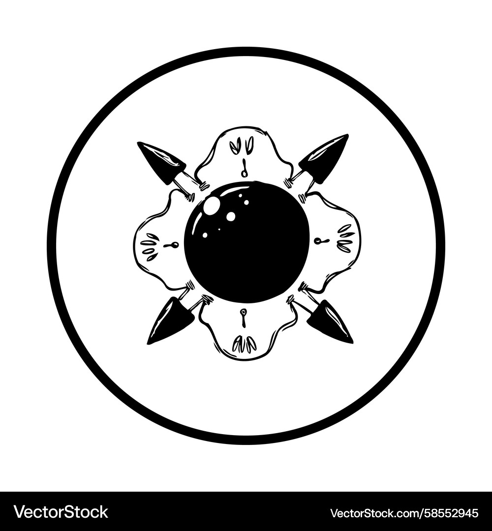 Abstract Circle with Arrows Vector Image