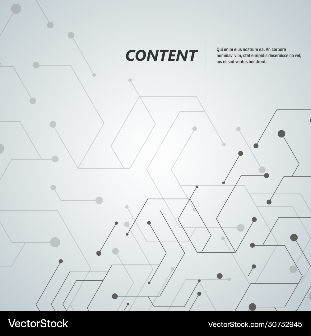 Abstract Hexagonal Connection Pattern vector image