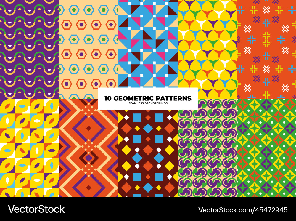 Abstract pattern set Vector Image