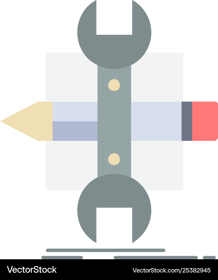 Build design develop sketch tools flat color icon Build design develop sketch tools flat color icon vector image