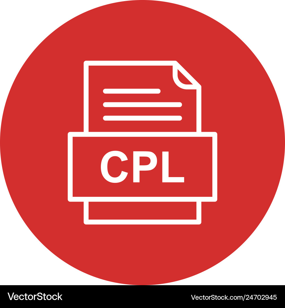 Cpl file document icon Vector Image