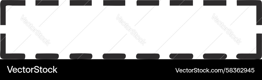 Dashed Rectangular Border Frame Vector Image