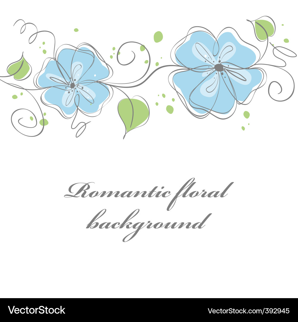 Elegant Floral Card Background Vector Image