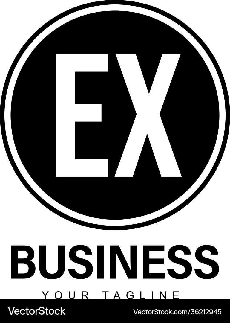 Ex initial a logo design with abstract style Ex initial a logo design with abstract style Vector Image