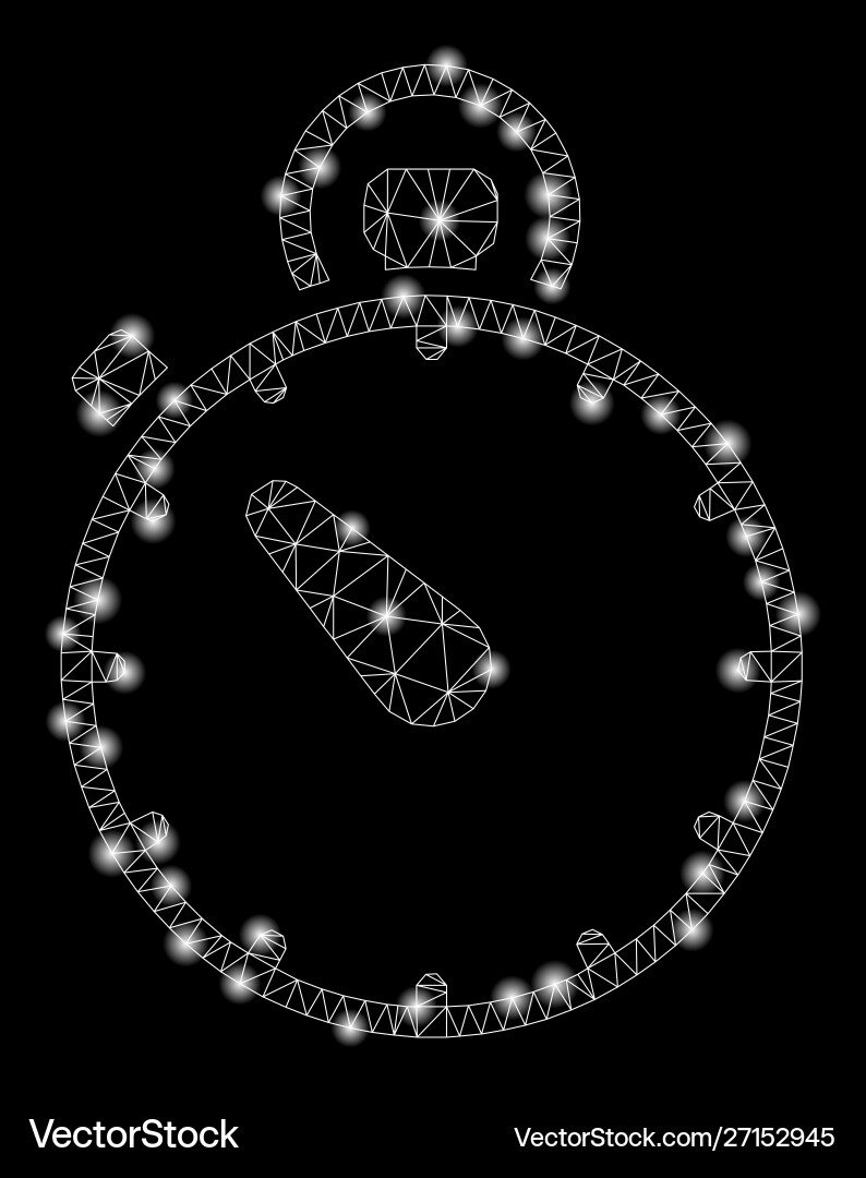 Flare mesh 2d timer with flash spots Vector Image
