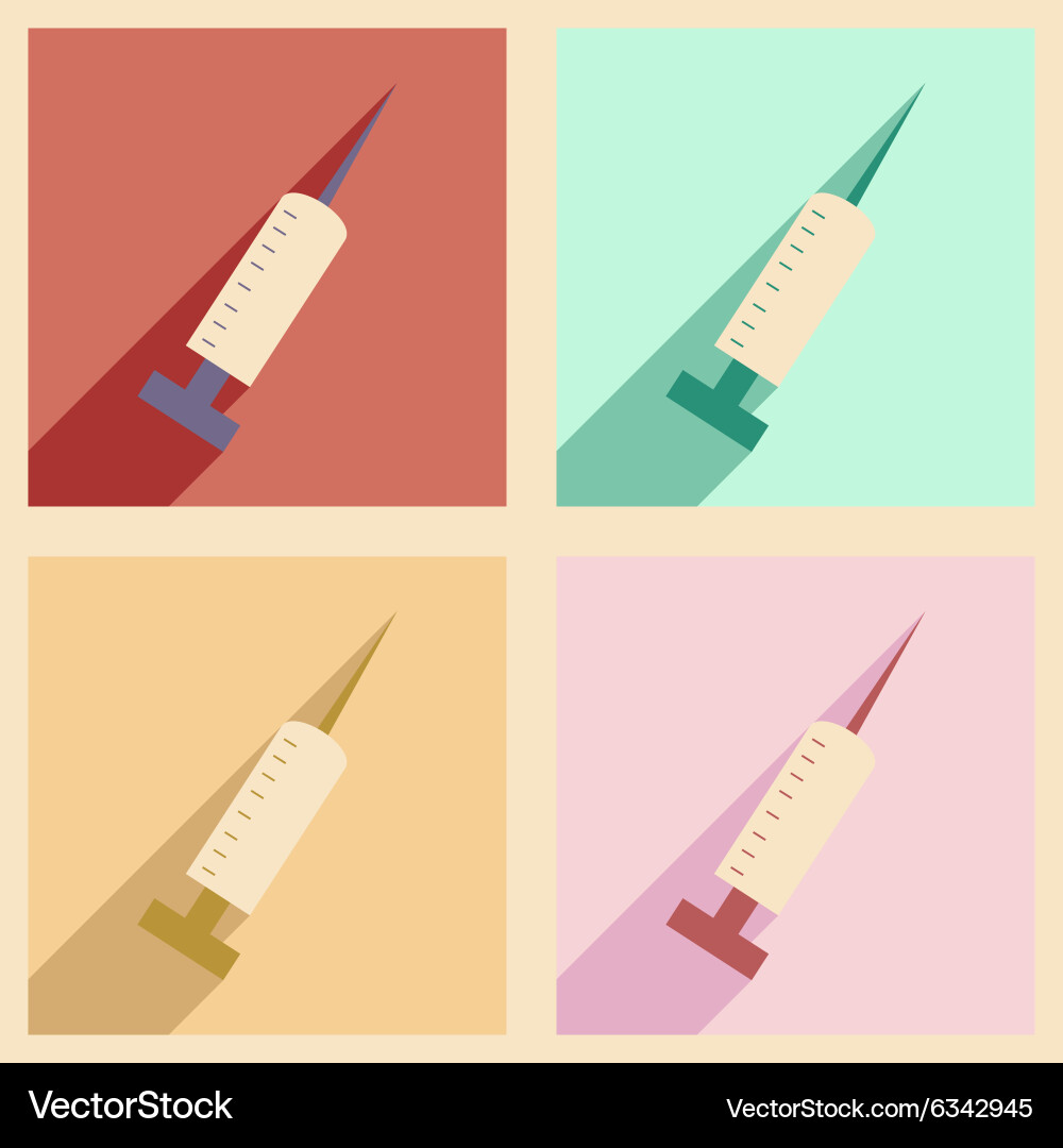 Flat with shadow concept and mobile application vector image